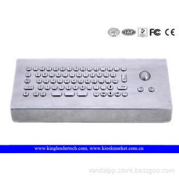Brushed Stainless Steel USB Interface Industrial Keyboard W